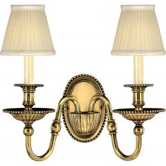 Elstead Lighting Cambridge HKCAMBRIDGE2 kinkiet 2x40 W mosiądz