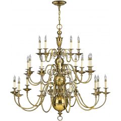 Elstead Lighting Cambridge HKCAMBRIDGE25 lampa wisząca x40 W mosiądz