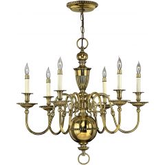 Elstead Lighting Cambridge HKCAMBRIDGE6 lampa wisząca 6x40 W mosiądz