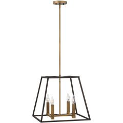 Elstead Lighting Fulton HKFULTON4P lampa wisząca 4x60 W mosiądz-brązowa