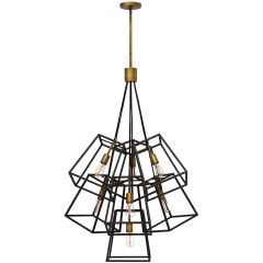 Elstead Lighting Fulton HKFULTON7P lampa wisząca x60 W mosiądz-brązowa