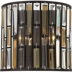 Elstead Lighting Gemma HKGEMMA2AVBZ kinkiet 2x60 W przezroczysty-brązowy