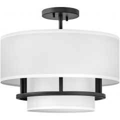 Elstead Lighting Graham HKGRAHAMMBK lampa wisząca 3x40 W biała-czarna