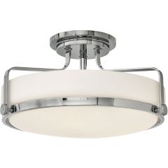 Elstead Lighting Harper HKHARPERSFMCM lampa podsufitowa 3x60 W biała-chrom