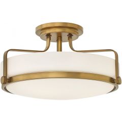 Elstead Lighting Harper HKHARPERSFMHB lampa podsufitowa 3x60 W biała-mosiądz