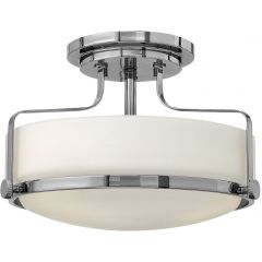 Elstead Lighting Harper HKHARPERSFSCM lampa podsufitowa 3x60 W biała-chrom