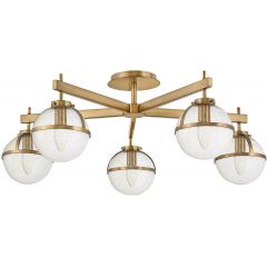 Elstead Lighting Hollis HKHOLLIS5CHB lampa podsufitowa 5x40 W mosiądz