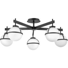 Elstead Lighting Hollis HKHOLLIS5OBK lampa podsufitowa 5x40 W biała-czarna