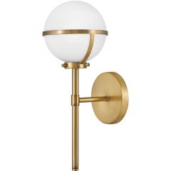 Elstead Lighting Hollis HKHOLLIS1OHBBATH kinkiet 1x40 W biały-mosiądz