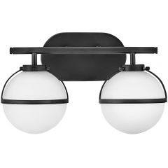 Elstead Lighting Hollis HKHOLLIS2OBKBATH kinkiet 2x40 W biały-czarny