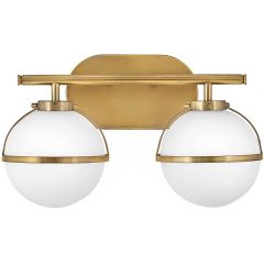 Elstead Lighting Hollis HKHOLLIS2OHBBATH kinkiet 2x40 W biały-mosiądz