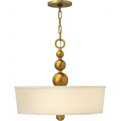Elstead Lighting Zelda HKZELDAPBVS lampa wisząca 3x60 W mosiądz