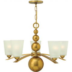 Elstead Lighting Zelda HKZELDA5VS lampa wisząca 5x60 W mosiądz