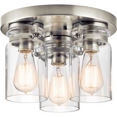 Elstead Lighting Brinley KLBRINLEYFNI plafon 3x60 W nikiel
