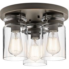 Elstead Lighting Brinley KLBRINLEYFOZ plafon 3x60 W brązowy
