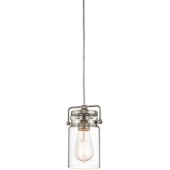 Elstead Lighting Brinley KLBRINLEYMPNI lampa wisząca 1x60 W nikiel