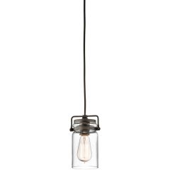 Elstead Lighting Brinley KLBRINLEYMPOZ lampa wisząca 1x60 W brązowa
