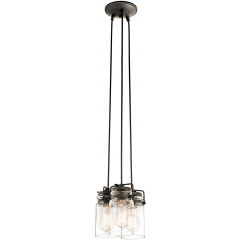 Elstead Lighting Brinley KLBRINLEY3OZ lampa wisząca 3x60 W brązowa
