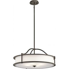 Elstead Lighting Emory KLEMORYPMOZ lampa wisząca 4x60 W brązowa