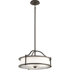 Elstead Lighting Emory KLEMORYPSOZ lampa wisząca 3x60 W brązowa
