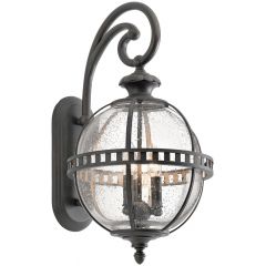 Elstead Lighting Halleron KLHALLERON2M kinkiet zewnętrzny 3x40 W szary-brązowy