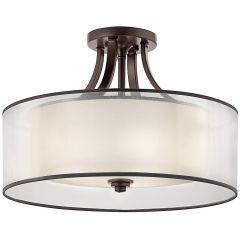 Elstead Lighting Lacey KLLACEYSFMMB lampa podsufitowa 4x40 W brązowa-kremowa