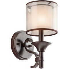 Elstead Lighting Lacey KLLACEY1MB kinkiet 1x40 W brązowy-kremowy