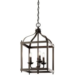 Elstead Lighting Larkin KLLARKINPMOZ lampa wisząca 3x60 W brązowa