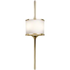 Elstead Lighting Mona KLMONALPB kinkiet 2x3 W mosiądz