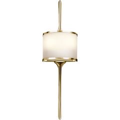 Elstead Lighting Mona KLMONASPB kinkiet 2x3 W mosiądz