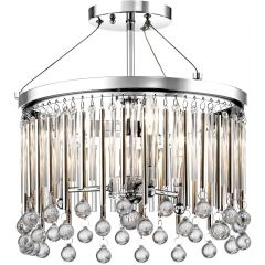 Elstead Lighting Piper KLPIPERSFPC lampa podsufitowa 3x60 W chrom