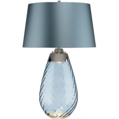 Elstead Lighting Lena LENATLLBLUE lampa stołowa 2x60 W niebieska