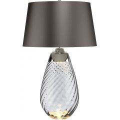 Elstead Lighting Lena LENATLLSMOKE lampa stołowa 2x60 W szara