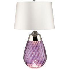 Elstead Lighting Lena LENATLSPLUMOWSS lampa stołowa 1x60 W fioletowa-satyna