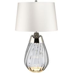 Elstead Lighting Lena LENATLSSMOKEOWSS lampa stołowa 1x60 W satyna