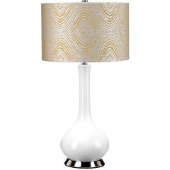 Elstead Lighting Milo MILOPNTLPSM lampa stołowa 1x60 W biała-szara-nikiel-żółta