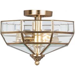 Elstead Lighting Old Park OLDPARKAB lampa podsufitowa 2x60 W mosiądz