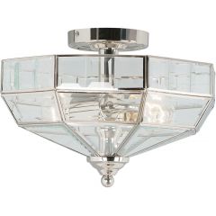 Elstead Lighting Old Park OLDPARKPN lampa podsufitowa 2x60 W nikiel