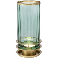 Quintiesse Arno QNARNOGREENAB lampa stołowa 1x9 W mosiądz-zielona