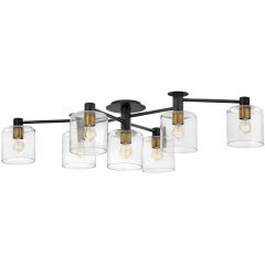 Quintiesse Axel QNAXEL7BK lampa podsufitowa x60 W czarna-mosiądz