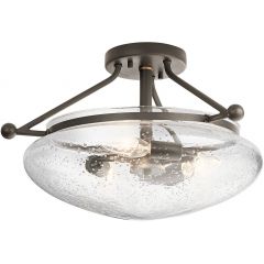 Quintiesse Belle QNBELLESFOZ lampa podsufitowa 3x40 W brązowa