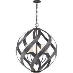 Quintiesse Blacksmith QNBLACKSMITH5POBK lampa wisząca 5x40 W czarna-opal
