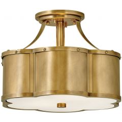 Quintiesse Chance QNCHANCESFSHB lampa podsufitowa 2x60 W mosiądz