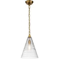 Quintiesse Elmore QNELMOREPBBS lampa wisząca 1x60 W mosiądz