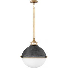 Quintiesse Fletcher QNFLETCHERPMAZ lampa wisząca 2x60 W biała-mosiądz