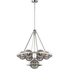 Quintiesse Harper QNHARPER7 lampa wisząca x60 W przydymiona-nikiel