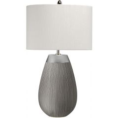 Quintiesse Harrow QNHARROWTL lampa stołowa 1x60 W szara-srebrna