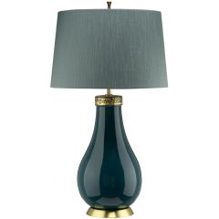 Quintiesse Havering QNHAVERINGTL lampa stołowa 1x60 W mosiądz