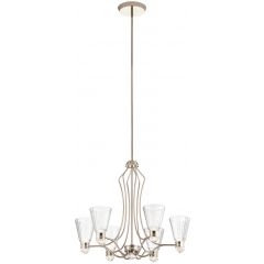 Quintiesse Kayva QNKAYVA13PN lampa wisząca x36 W nikiel