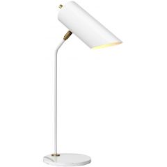 Elstead Lighting Quinto QUINTOTLWAB lampa biurkowa 1x8 W biała-mosiądz